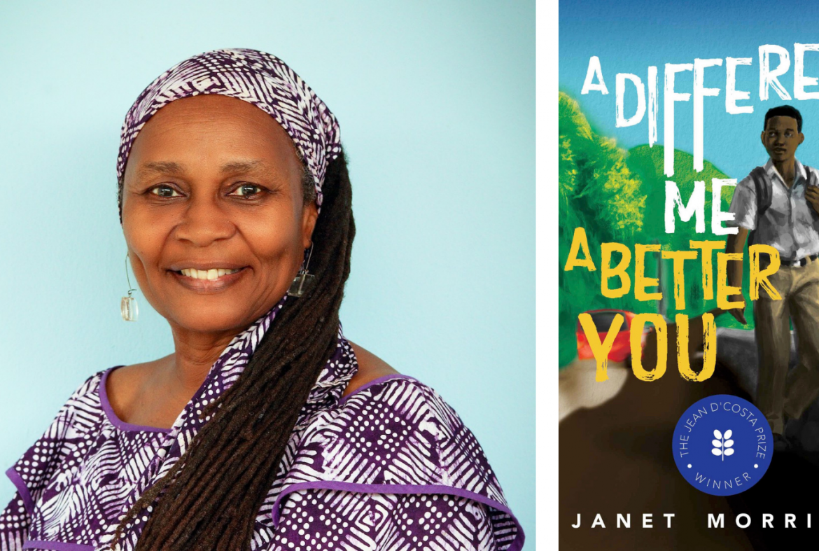Author Janet Morrison and cover of A Different Me A Better You